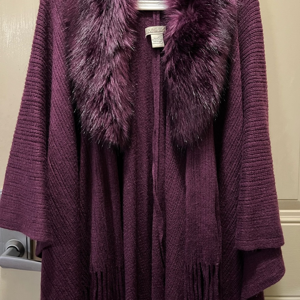 Young USA Purple Poncho